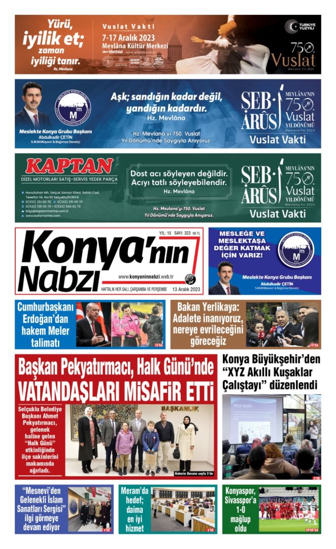 Konya'nın Nabzı Gazetesi -323