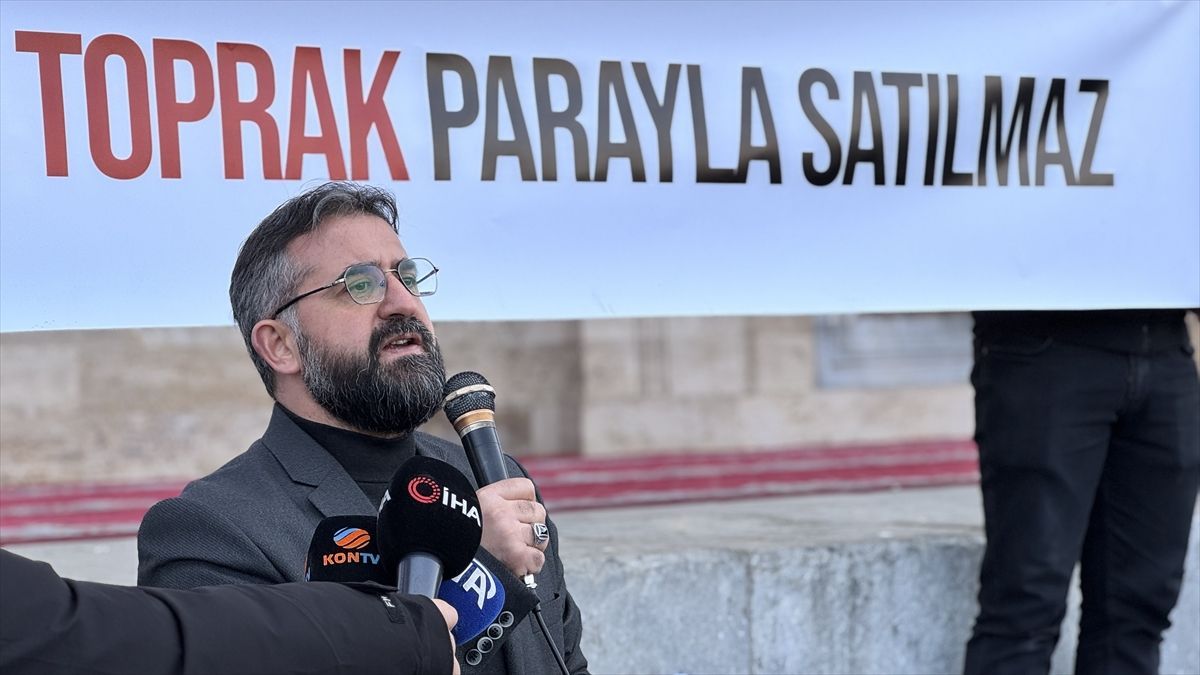 Konya'da Filistinlileri zorla yerinden etme planına karşı protesto düzenlendi