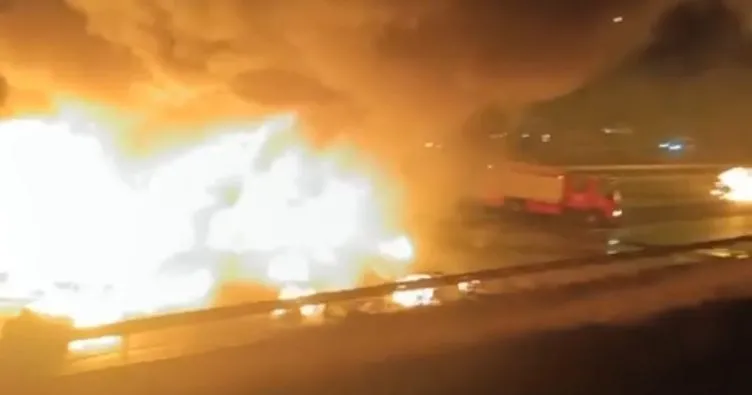 Gaziantep'te otobanda dehşet! Araçlar cayır cayır yandı: 1 ölü, 17 yaralı