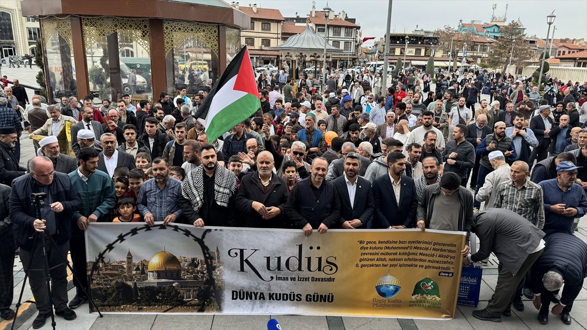 Konya'da İsrail'in Gazze'ye yönelik saldırıları protesto edildi