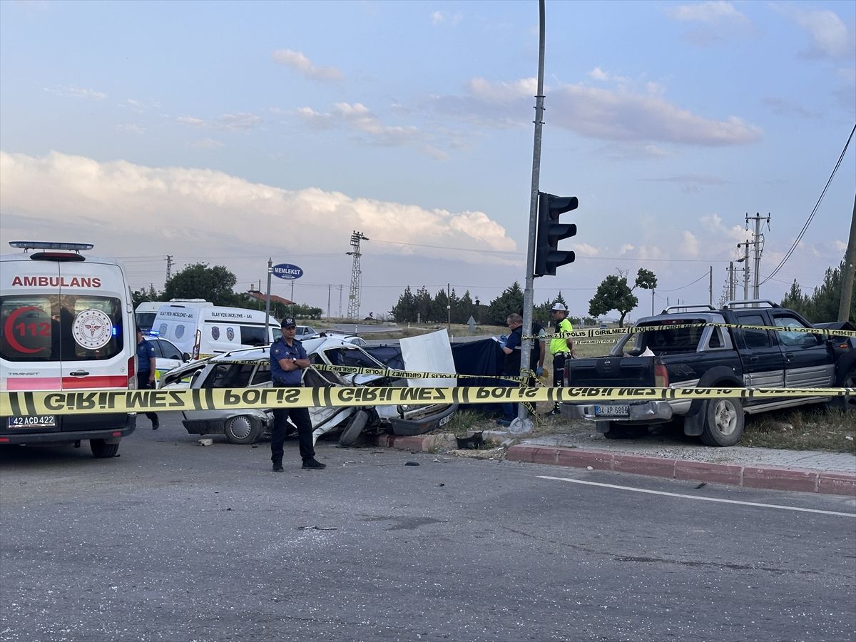 Konya'da feci kaza:  Sürücü ile  eşi hayatını kaybetti, 4 kişi yaralandı