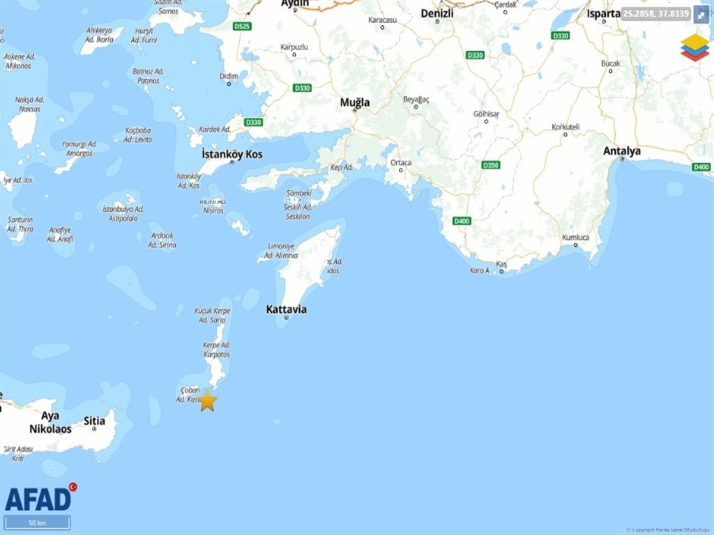 Muğla açıklarında 6 büyüklüğünde deprem... Birçok ilde hissedildi