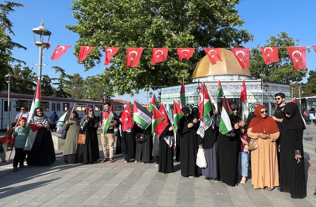 Konya'da "Küresel Gazze Yürüyüşü"ne destek gösterisi yapıldı
