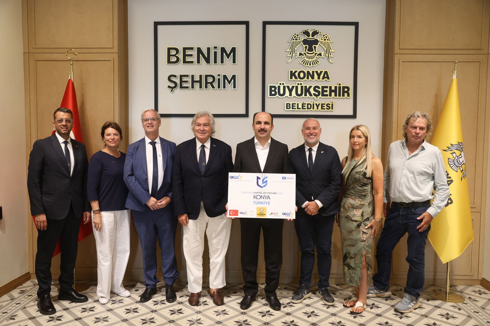 Başkan Altay ACES Heyetine Konya’nın Örnek Bisiklet Yatırımlarını Anlattı
