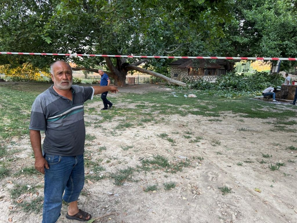 Konya'da ağacın kırılan dalı, piknik yapanların üzerine düştü: 11 yaralı