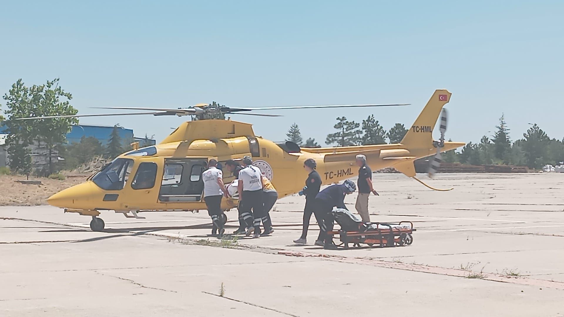 Konya'da zamanla yarış başladı: Ambulans helikopter havalandı!