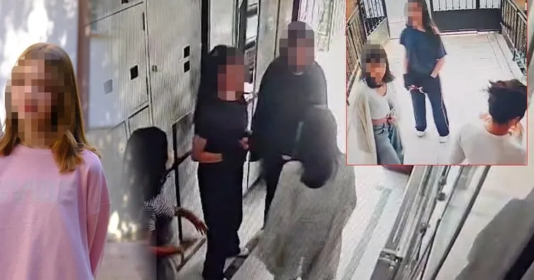 Konya'da  Akran zorbalığı kamerada: 5 kız öğrenci ellerinde bıçakla kapısına dayandı!