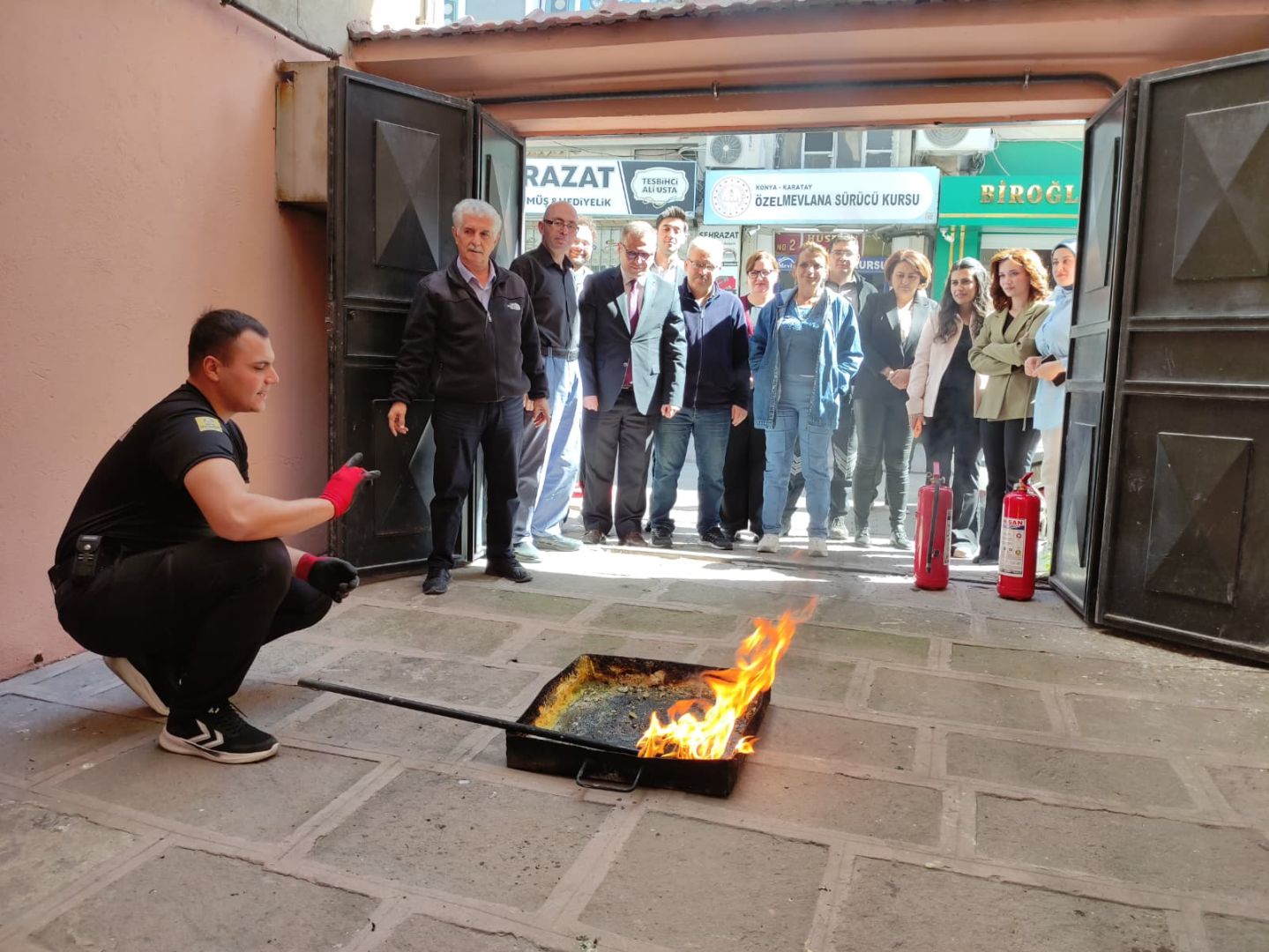 CİB Konya Bölge Müdürlüğünde yangın eğitimi ve tatbikatı