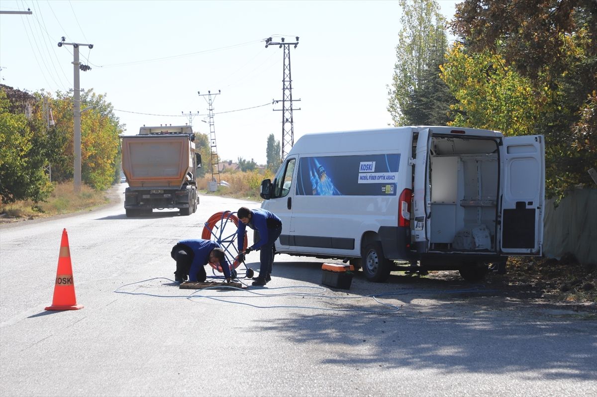 Konya'da Mobil Fiber Optik Aracı hizmet veriyor