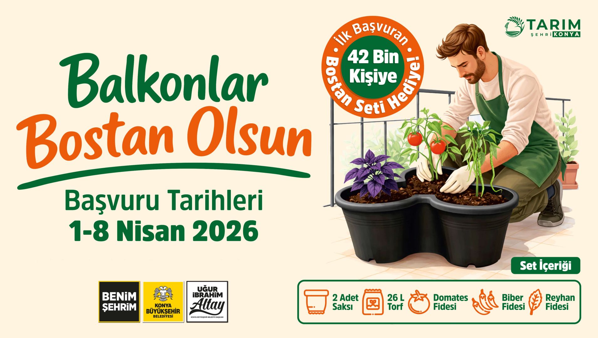 Başkan Altay: Balkonlar Bostan Olsun Projesi İle 42 Bin Kişiye Sebze Yetiştirme Seti Hediye Edeceğiz