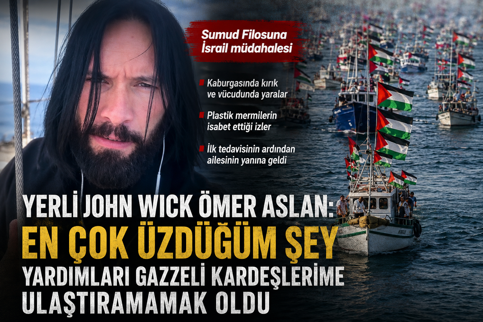 Sumud Filosunda İsrail askerlerinin işkencesine maruz kalan Ömer Aslan: En üzüldüğüm şey Gazzeli kardeşlerimize yardımları ulaştıramamak