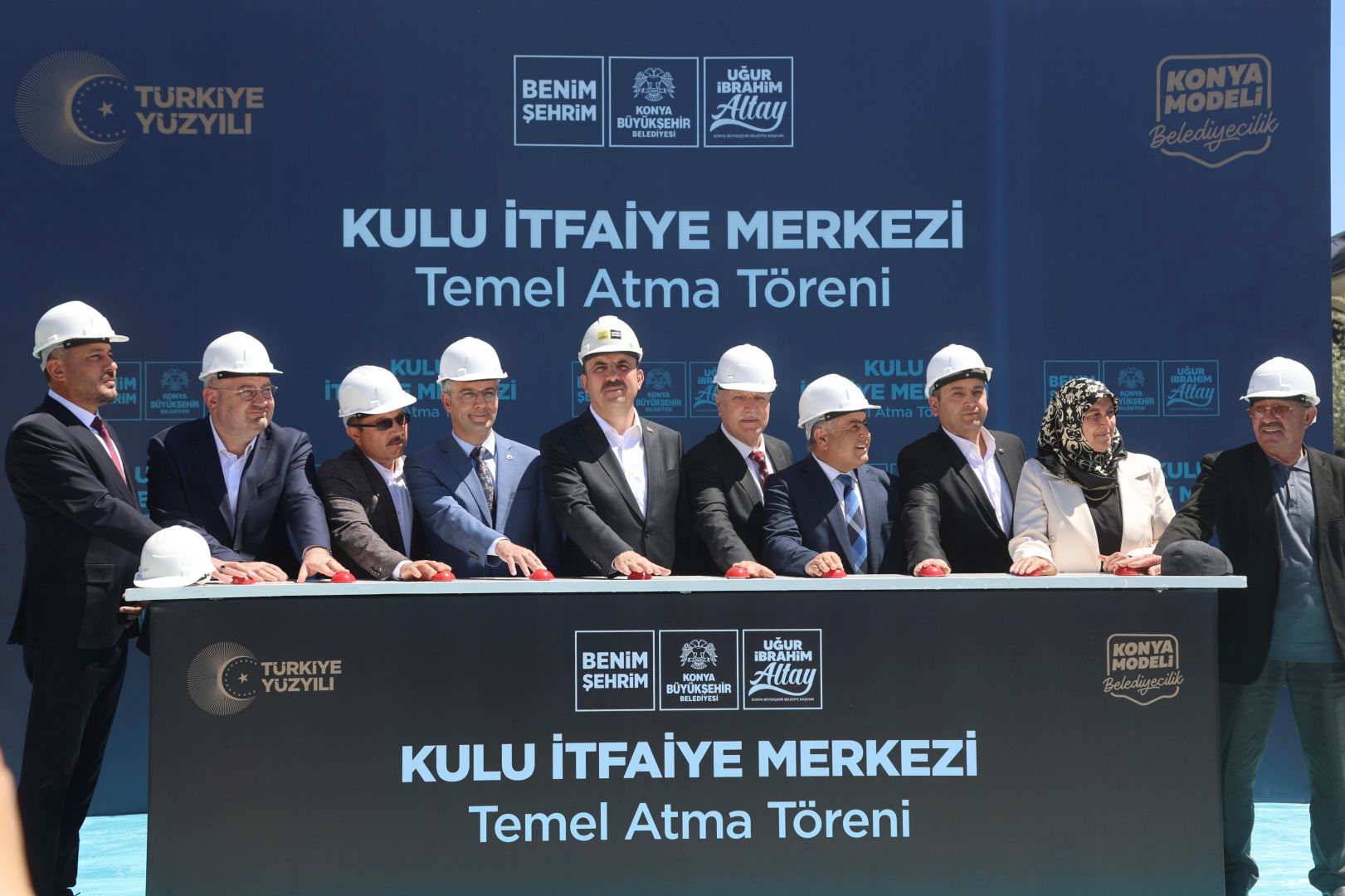 Başkan Altay Cihanbeyli ve Kulu’yu Ziyaret Etti, Kulu İtfaiye Merkezi’nin Temelini Attı