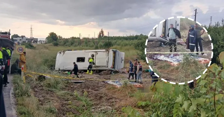 Konya Plakalı Tur minibüsü şarampole yuvarlandı: 4 ölü, 26 yaralı 
