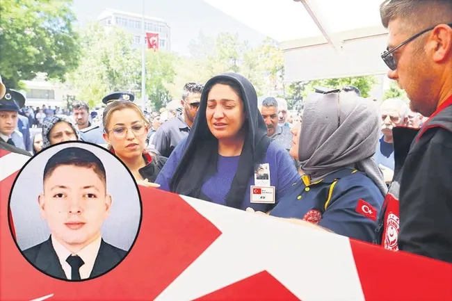 Hamile eşten şehide acı veda
