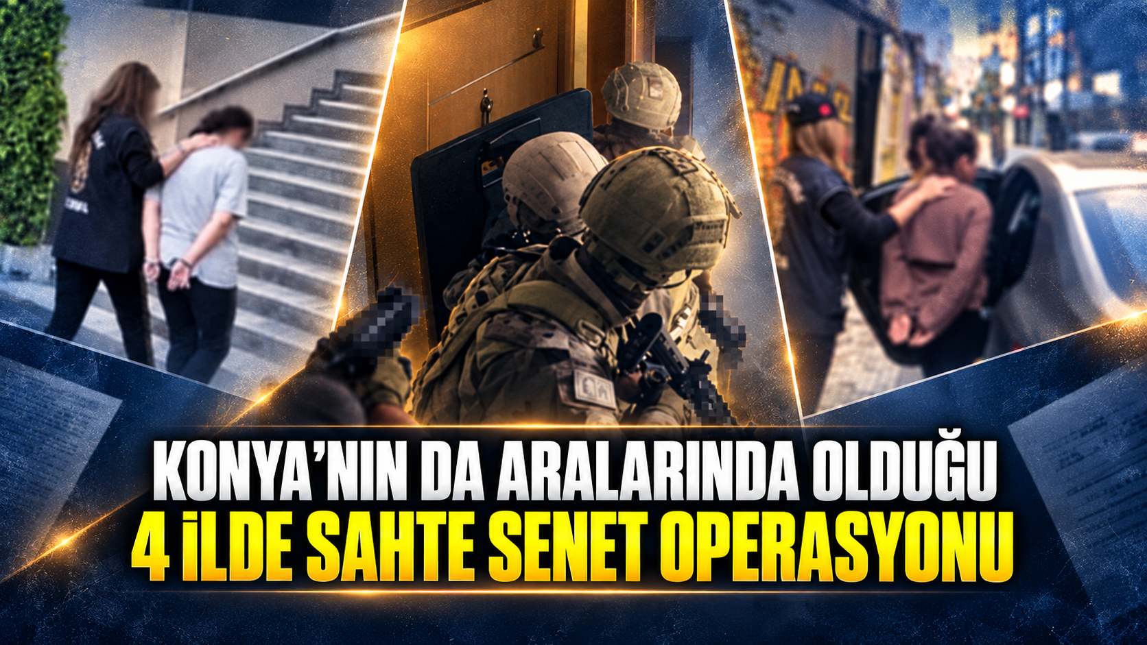 Konya’nın da aralarında olduğu 4 ilde sahte senet operasyonu