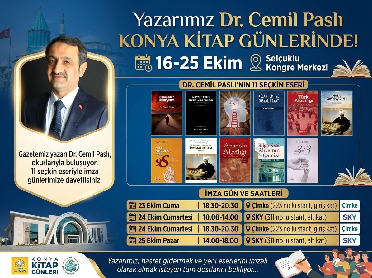 Yazarımız Dr. Cemil Paslı Konya Kitap Fuarında…